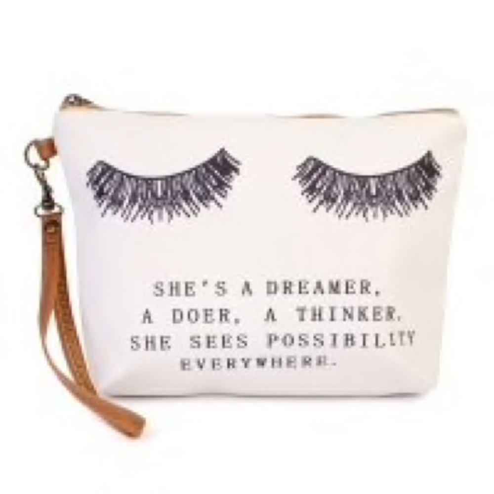 Graphic makeup bag with wristlet - Picture 1 of 1